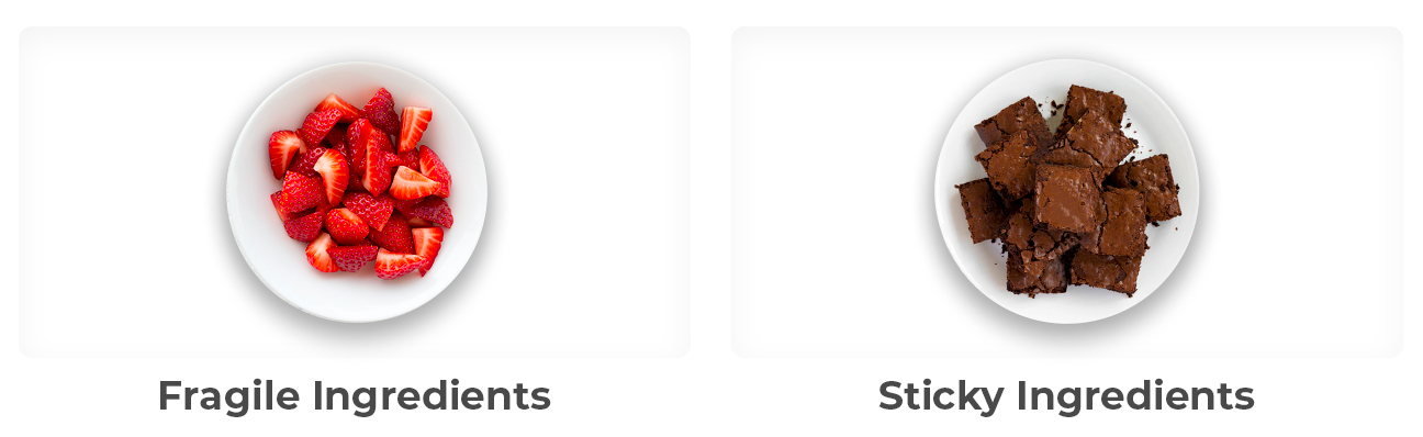 Fragile ingredients, Sticky Ingredients