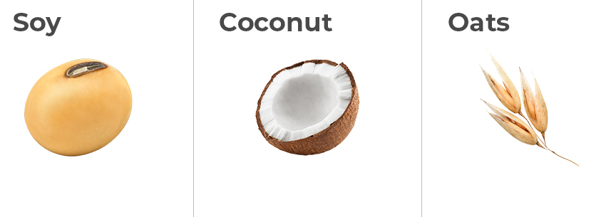 Soy,coconut,oat