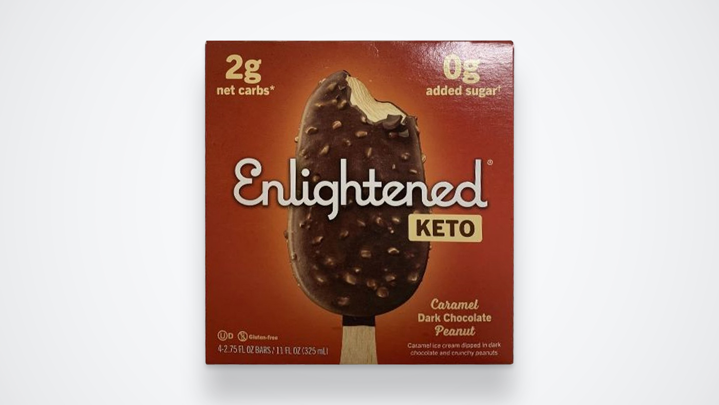 Enlightened Keto焦糖黑巧克力花生冰淇淋 2克净碳水化合物