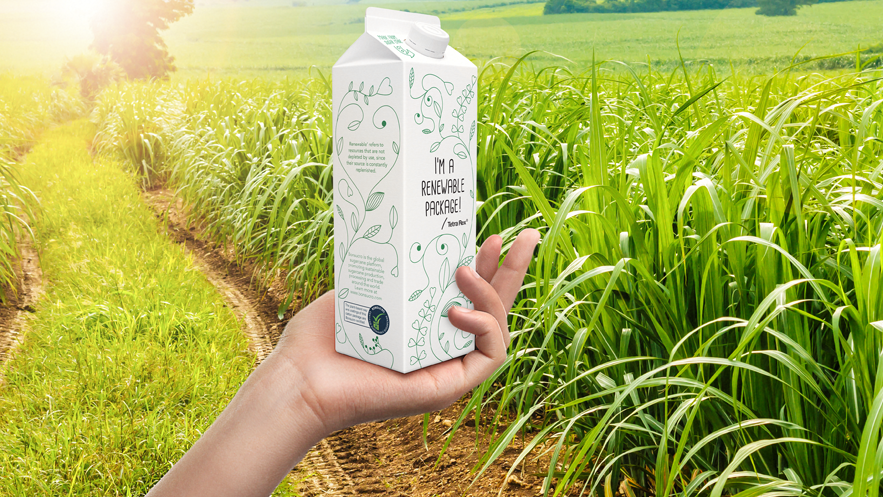 Tetra packaging made with fully traceable plant-based polymers | Tetra Pak
