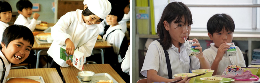 School lunch scene